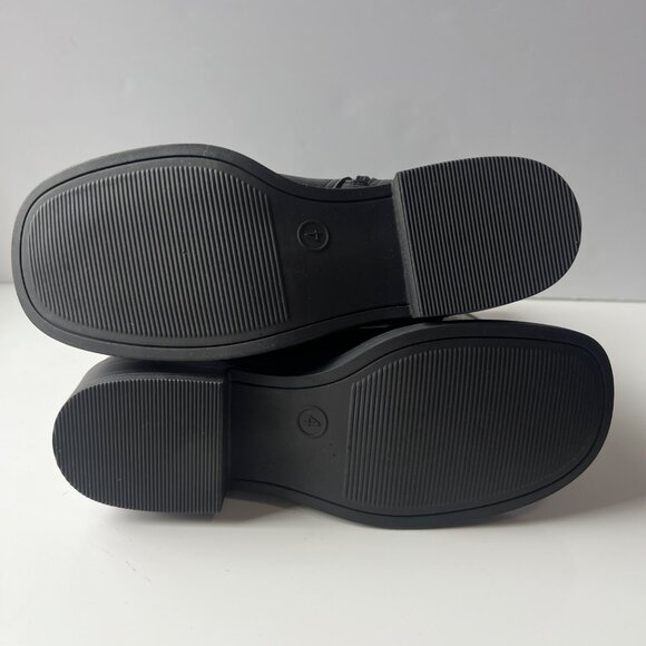 Art Class Black Mid-Calf Boots With Triple Buckle Details & Side Zipper Girls 4 - Picture 6 of 10